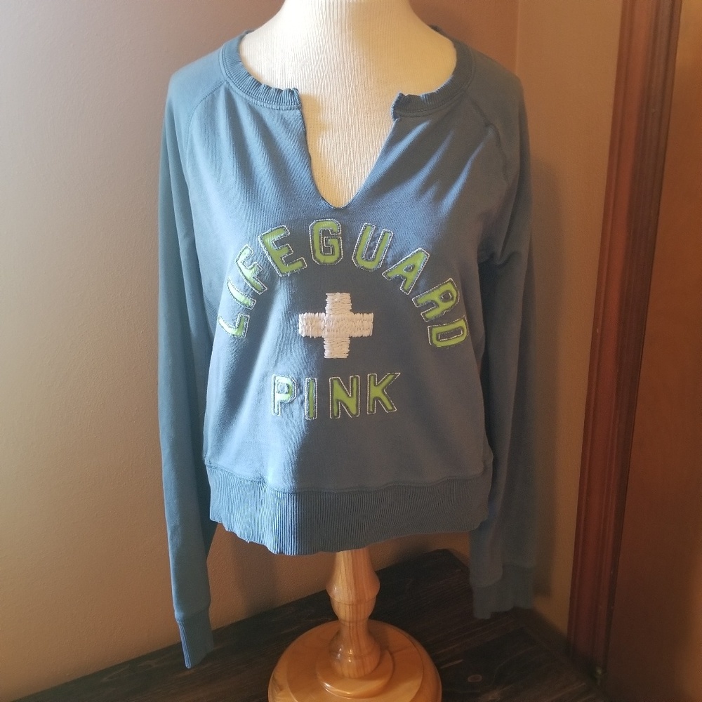 Victoria's Secret Pink Distressed Crewneck